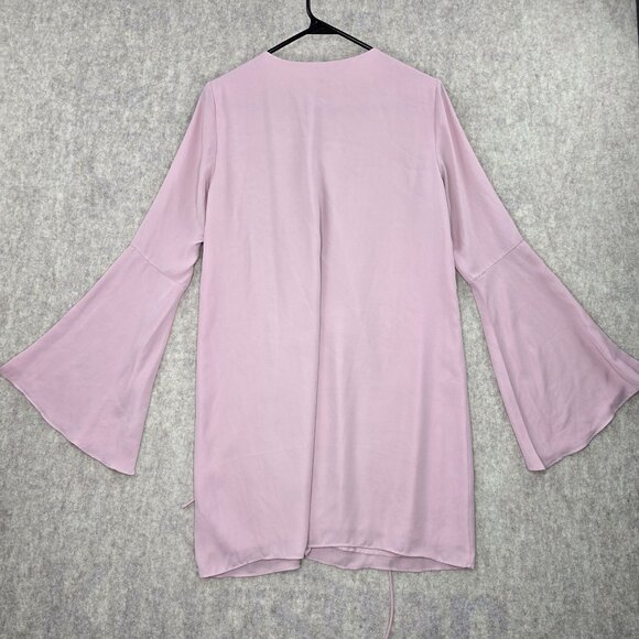 Bell Sleeve Lace-Up Tunic Dress By Soprano Medium Pink - Picture 2 of 7